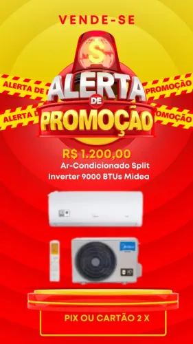 Ar Condicionado Split Inverter Frio 9000BTUs com Wifi 220V AI Ecomaster Midea