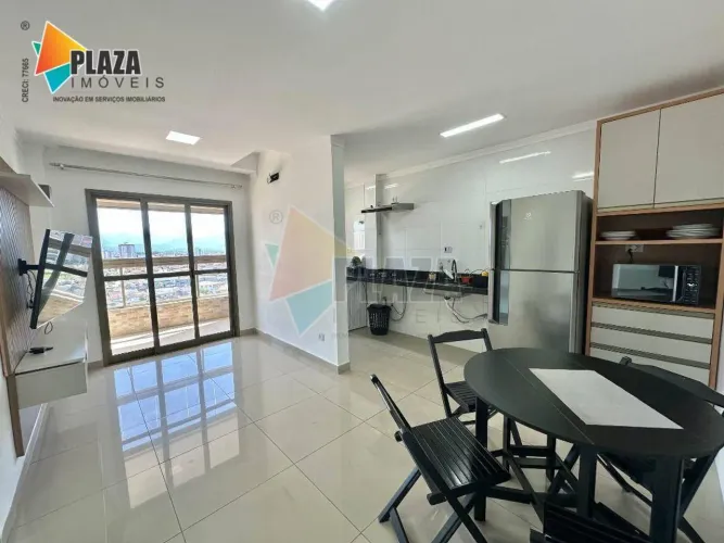 Apartamento mobiliado e com 2 quartos, para alugar no bairro Boqueirão, em Praia Grande/SP