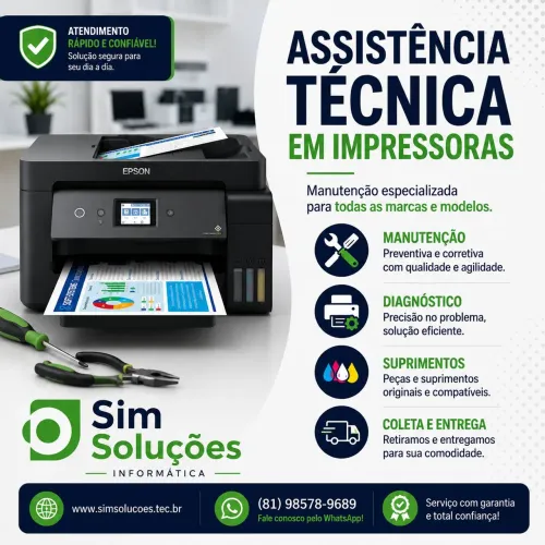 ASSISTÊNCIA TÉCNICA ESPECIALIZADA EM IMPRESSORAS