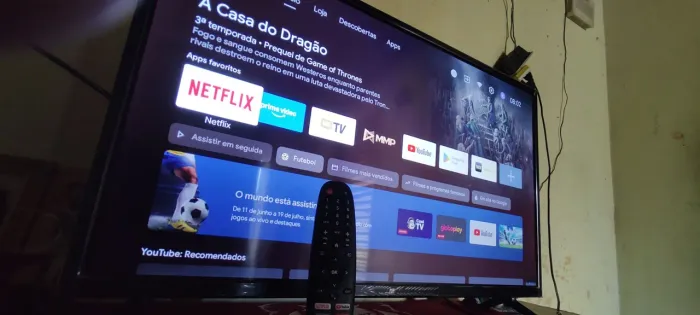 TV Multilaser 32 Android TV | Acompanha Antena Interna Prática e suportes Mesa e Parede
