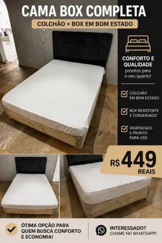 Cama box casal 