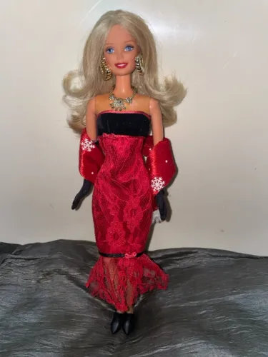 Boneca Barbie mattel antiga vestido vermelho mattel