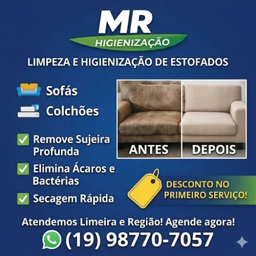 Limpeza de Sofá e Colchão - Elimina Ácaros e Bactérias