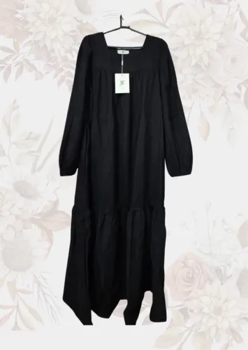 Vestido de veludo cotelê preto