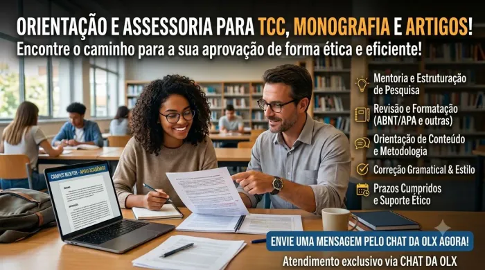 Assessoria e Orientação Acadêmica para TCC, Monografia e Artigos