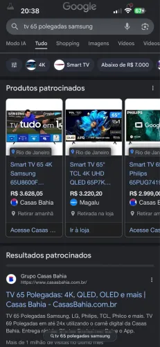 Tv 65 polegadas Samsung