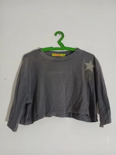 Cropped Cinza Feminino