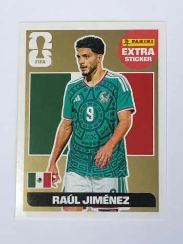 Figurinha extra Legend Raúl Jiménez ouro original Panini Copa do Mundo de 2026