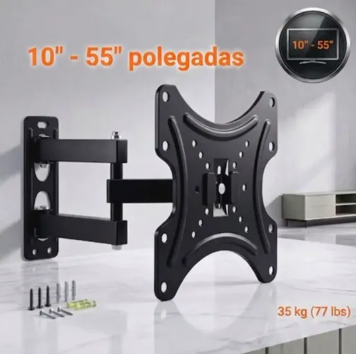 Suporte para TV's Articulado de 10"-55" Polegadas 25kg Retrátil ±15° VESA 75x75-200x200