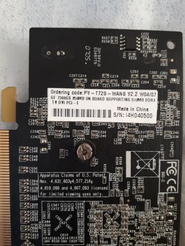 Placa de vídeo GeForce 7300gs 256mb ddr2