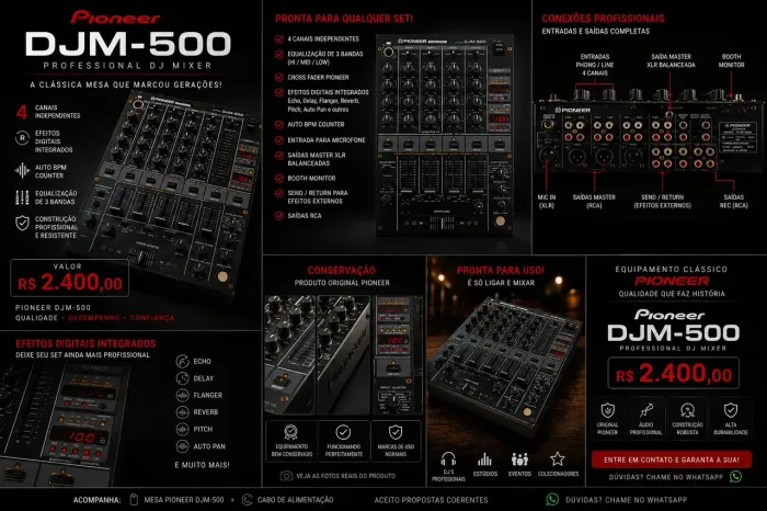 Mixer Dj DJM-500 Pioneer