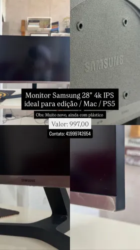 Monitor Samsung 28? 4K IPS - Ideal para edição - OPORTUNIDADE 