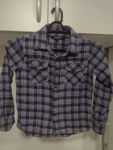 camisa xadrez, tamanho 10 
