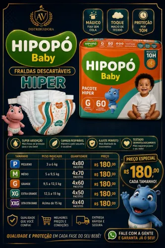 ? FRALDAS HIPOPÓ BABY HÍPER - PREÇO ESPECIAL! ?