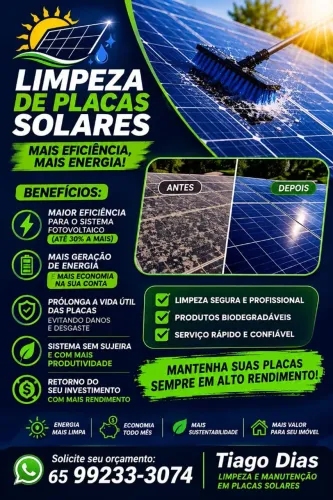 LIMPEZA DE PLACA SOLAR.