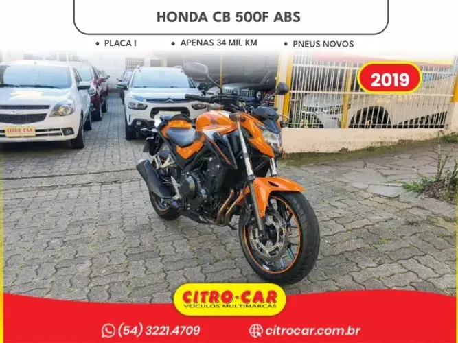Honda CB 500F ABS 2019 Impecável Pneus Novos