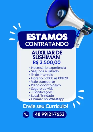Auxiliar Sushiman - Fixo