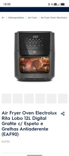 Air Fryer Oven Eletrolux Rita Lobo 12L