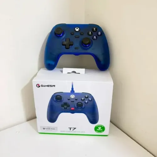 Controle GameSir T7 Azul com Hall Effect
