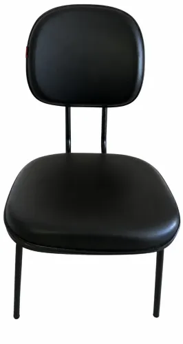 Cadeira fixa em courino cor preto em perfeitas condições 