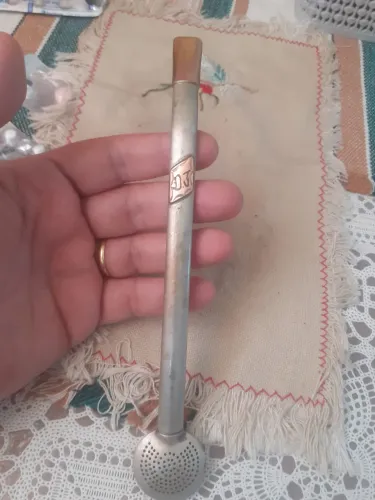 Cuia bocal prata com ouro junto bomba prata 600 bocal ouro casa das alianças procedencia