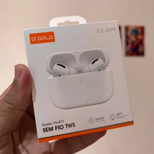 FONE DE OUVIDO BLUETOOTH A'GOLD FN-BY3 SEM FIO TWS V5.4
