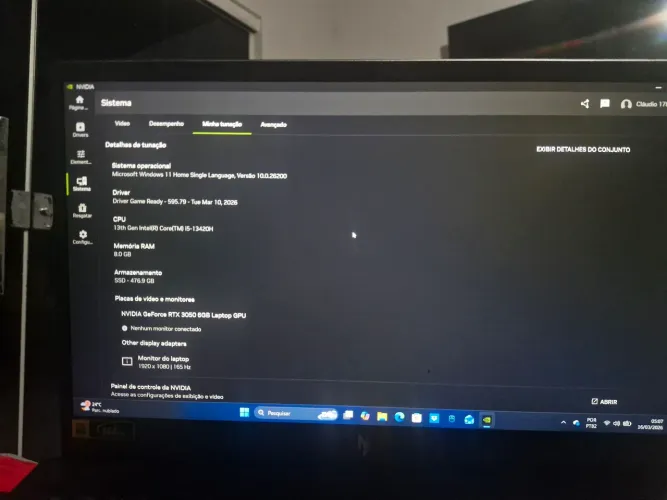 notebook acer nitro v15
