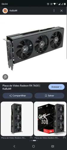 Troco Placa de vídeo rx7600 8gb 