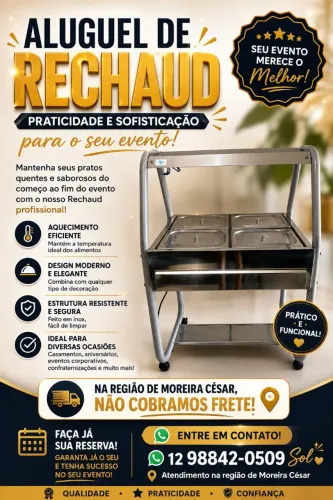 Aluguel de rechaud 
