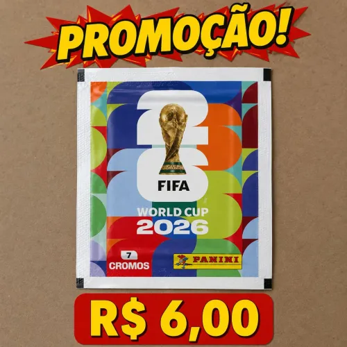 Pacote de figurinhas da copa 2026 na promoção
