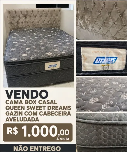 Cama box casal Queen molas 