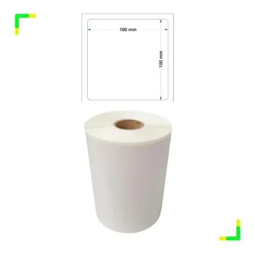 Etiqueta Couche 10x10cm Branca Rolo 291 Un etiqueta de Ribbon