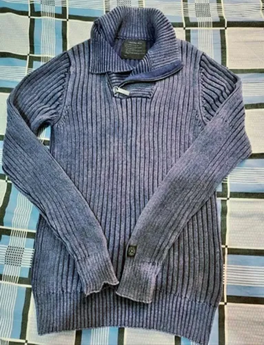 Suéter Calvin Klein Azul com Gola Alta