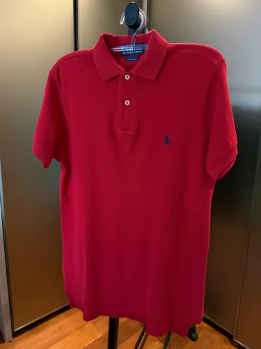 POLO RALPH LAUREN MASCULINA - VERMELHA - CUSTOM FIT