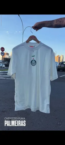 Oversized palmeiras 100% algodão 
