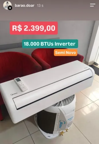 Ar Split Springer Midea INVERTER 18.000 BTUs Ecomaster + Nota + Garantia + Cartão 12
