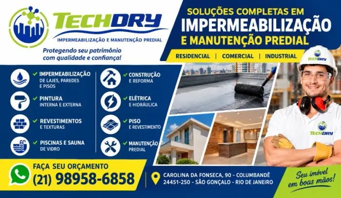 IMPERMEABILIZAÇÃO - NITERÓI E SÃO GONÇALO - 12 X S/ JUROS