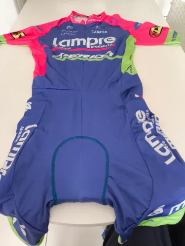 Conjunto ou Roupa de Ciclismo Macaquinho Lampre<br>Macaquinho Lampr