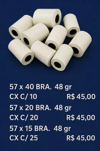 Bobinas Térmicas para Cartão | Compatível com Todas as Maquininhas