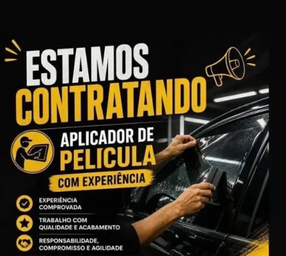 Vaga de aplicado de película automotiva e residencial 