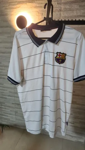 Camisa Polo Barcelona GG Poliéster Branca