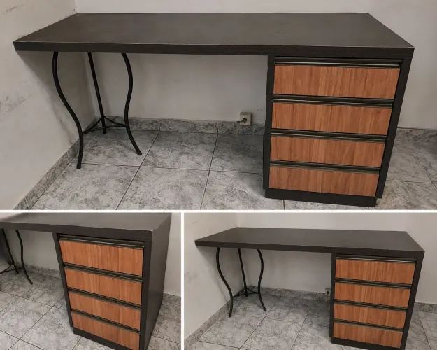 Parte de Mesa Planejada 1,70m com Gaveteiro de 4 Gavetas
