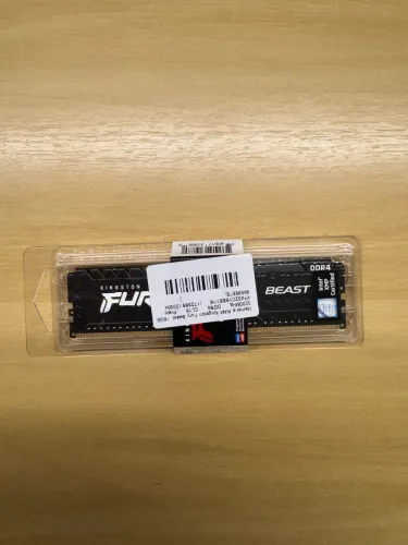 Memória RAM Kingston Fury Beast, 16GB, 3200MHz, DDR4, CL16, Preto - KF432C16BB1/16