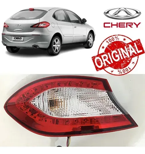 Lanterna Chery Cielo 2010 2011 2012 Lado Esquerdo 16396 Esquerdo Vermelho