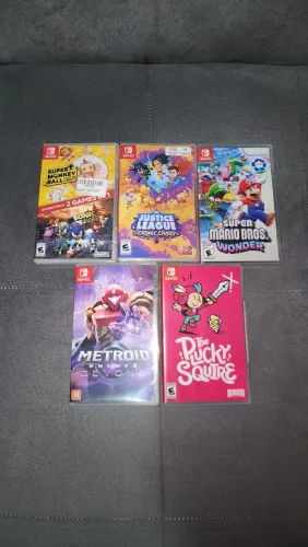 Pack com 6 jogos de nintendo switch