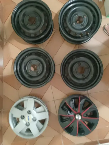 Jogo 4 Rodas ferro original Ford Ka aro 13 