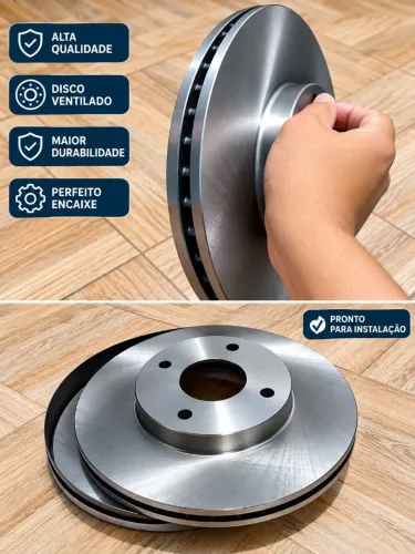 DISCO DE FREIO VENTILADO FORD NEW FIESTA - HIPPER FREIOS