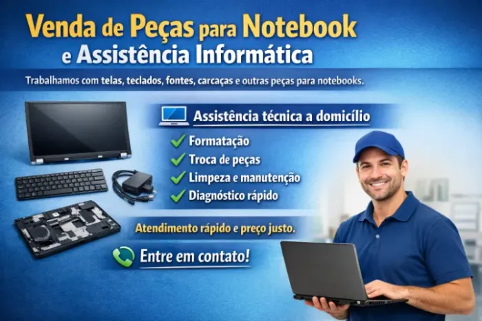 Venda de peças notebook ! Teclado, tela, fonte e muito mais!