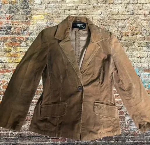Blazer de veludo bege