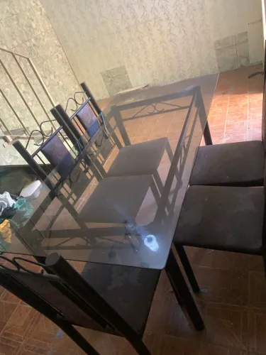 Mesa vidro 6 cadeiras